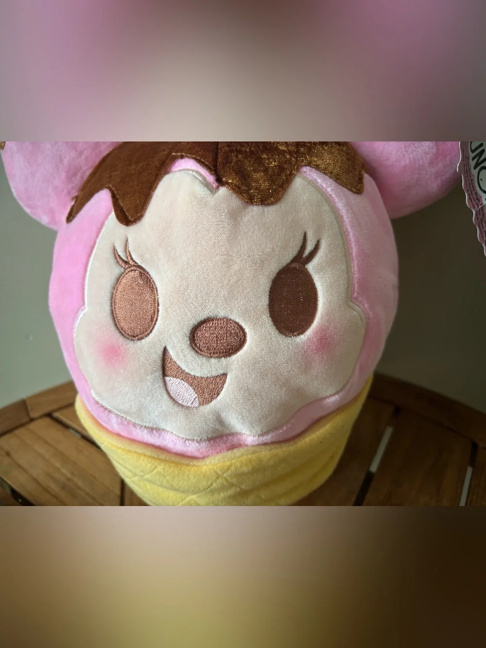 NWT Disney Munchlings Minnie Mouse Waffle Ice Cream Sundae Plush Stuffed Animal